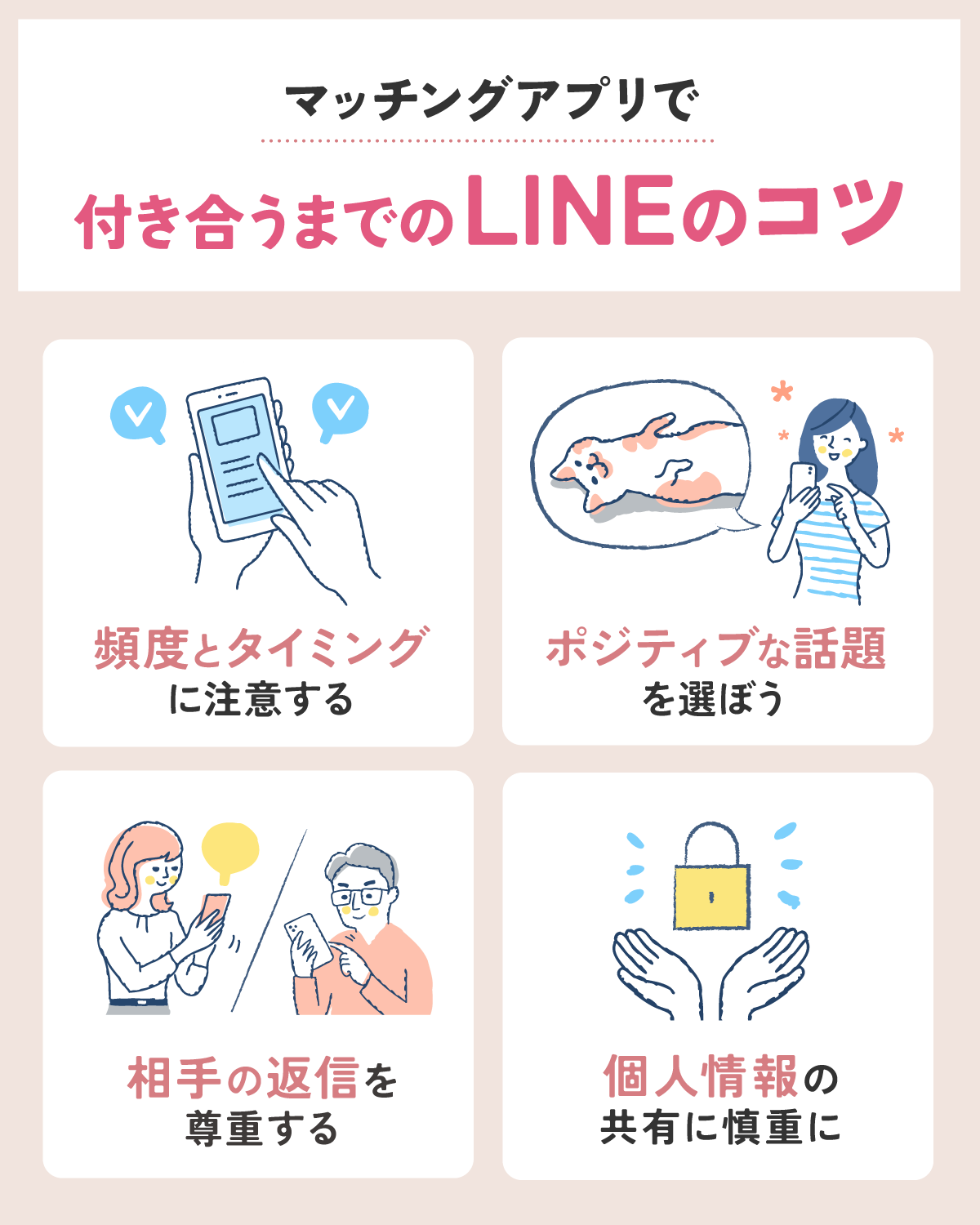 マッチングアプリで付き合うまでのLINEのコツ